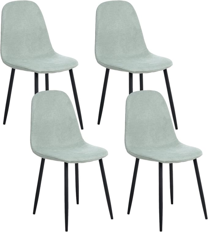 CRANDALL - Eetkamerstoel set van 4 - Lichtgroen - Polyester
