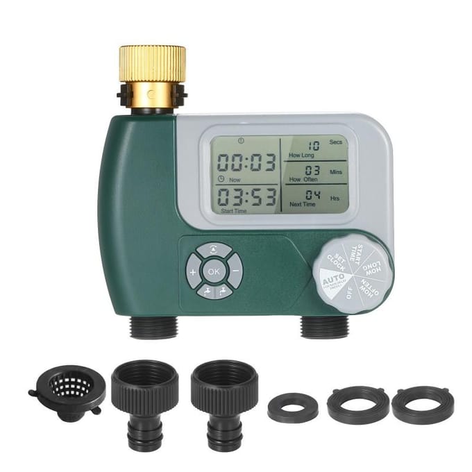 Programmeerbare digitale slangkraantimer Buitenbatterijaangedreven automatisch sproeisysteem US Faucet Connection gray