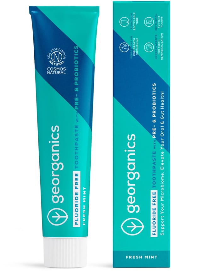 Georganics - Pre-and probiotic toothpaste with hydroxyapatite - Fresh Mint - Zonder Fluoride