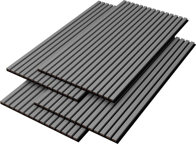 Akoestisch Wandpaneel Vang set van 4 mdf 2,88 m² eiken grijs