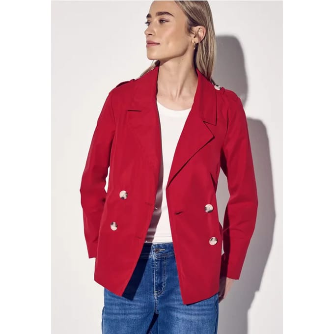 Trenchcoat met twee rijen knopen