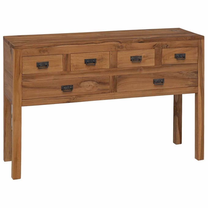 vidaXL - Dressoir - Naturel - 110 - x - 35 - x - 75,5 - cm - Massief - Teakhout