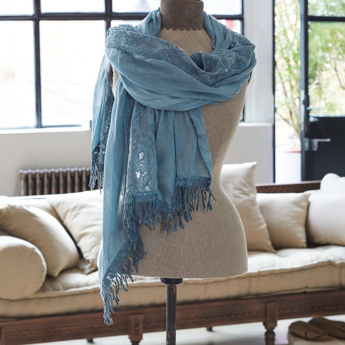 LOBERON Sjaal Emely blauw