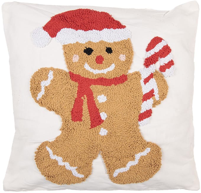 Clayre & Eef Sierkussen 45x45 cm Wit Synthetisch