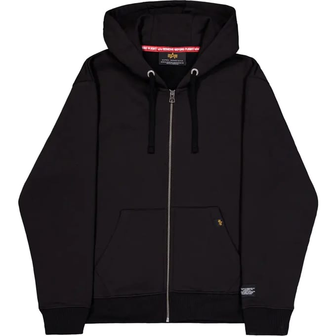 Zipped hoodie Alpha Industries Labe Back Print