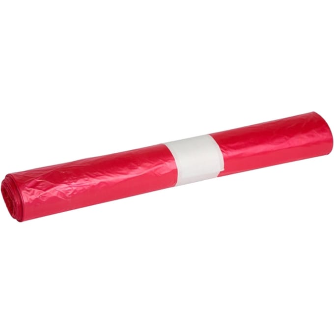 Afvalzak Propsac HDPE T25 70x110cm 120L rood rol à 20 stuks