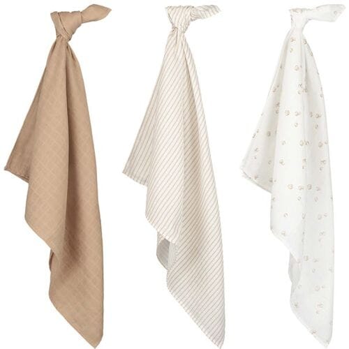 Prénatal hydrofiele luiers soon 3 stuks Beigebrown unisex