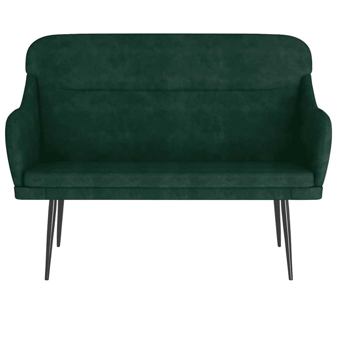 vidaXL - Bankje - 110x76x80 - cm - fluweel - donkergroen