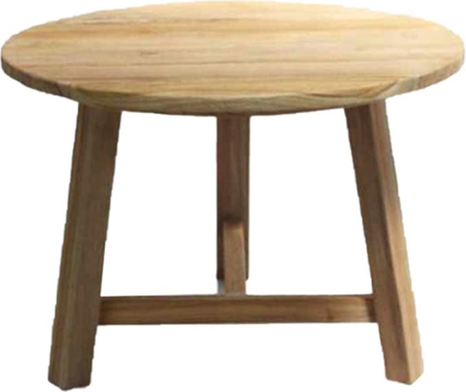 Teak tafel wood D70xH50cm Van der Leeden