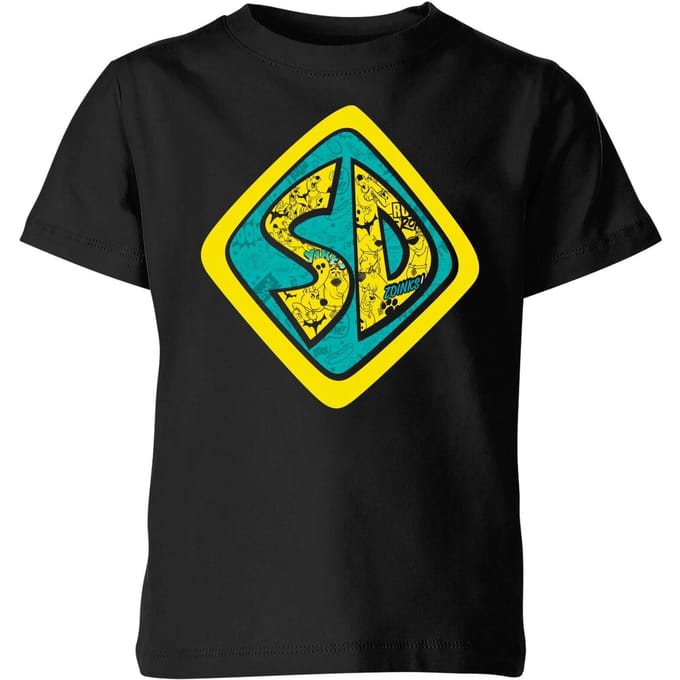 Scooby Doo Emblem Kids' T-Shirt - Black - 122/128 (7-8 jaar)
