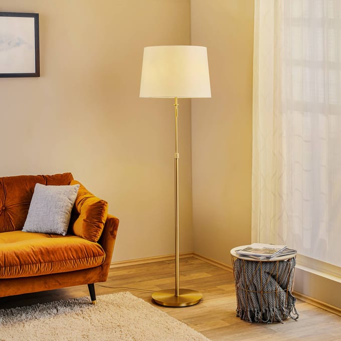Trio Lighting In hoogte verstelbare vloerlamp Lyon m. trekschak.