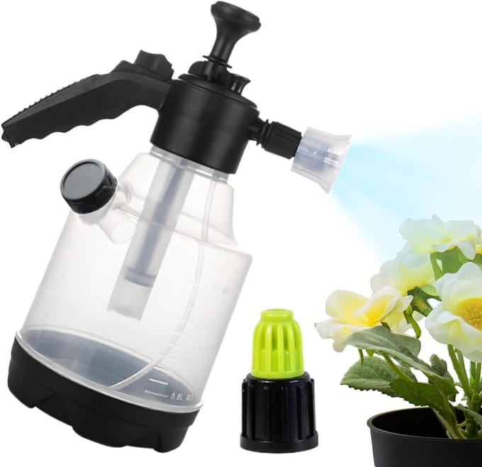 Pomp Spuitfles - Handpomp Drukvat - Planten Verzorgen - Uniform Schuim - 3 Liter - Wit