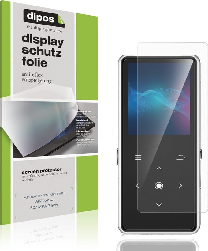 dipos – 4x Matte Beschermfolie geschikt voor AiMoonsa B27 MP3-Player | Krasbestendige & antireflecterende Screenprotector Ultra-Thin
