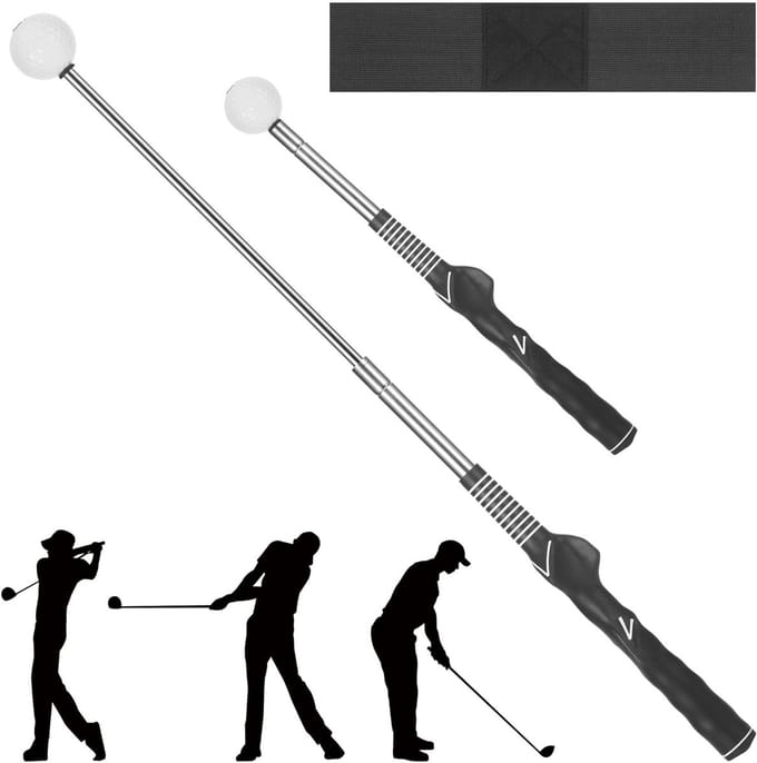 Golf Swing Trainer voor Effectieve Golftechniek, Retractable Swing Trainer voor Binnen en Buiten, Perfecte Trainingstools voor Mannen en Vrouwen