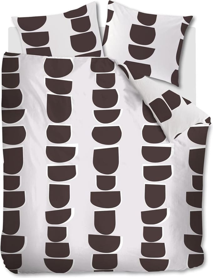 Vtwonen Moons dekbedovertrek - Lits-jumeaux - 240x200/220 cm - Bruin