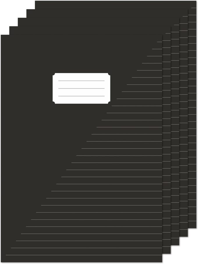 Schrift Kangaro A4 lijn 80 pagina's 60gr zwart pak à 5 stuks