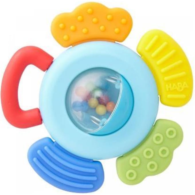 Haba Rammelaar Bloem Junior 7,5 cm Polyester Lichtblauw