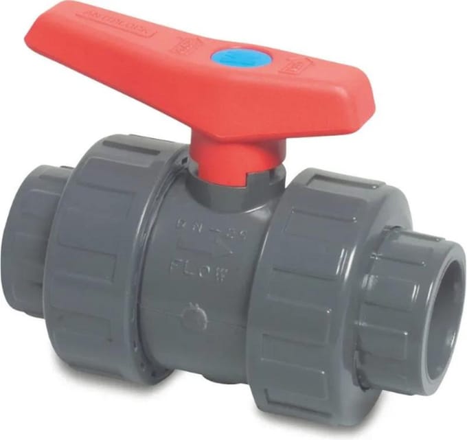 Mega Kogelkraan PVC-U 63 mm lijmmof 16bar DN50 grijs type 2000