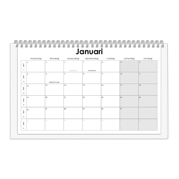 Huurdies - 2026 bureaukalender