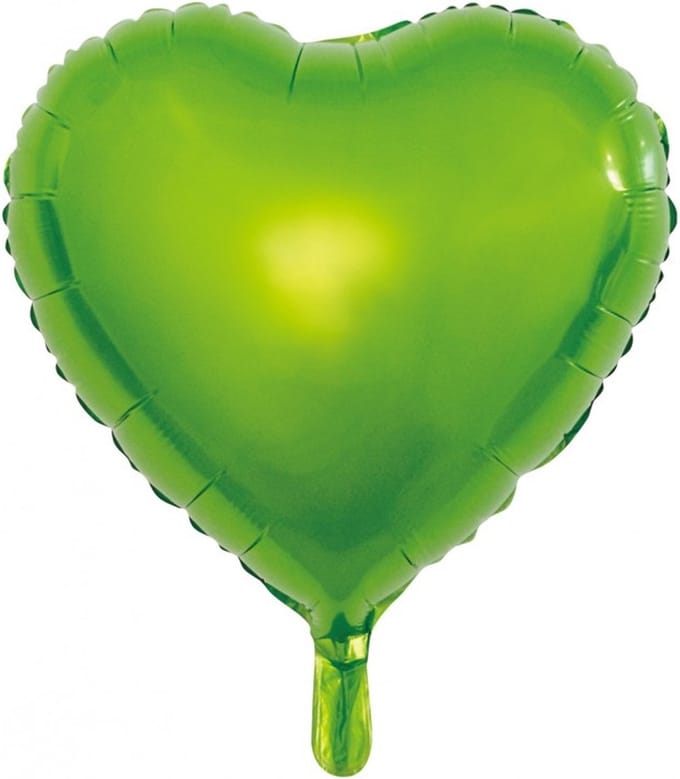 Wefiesta Folieballon Hart 45 Cm Lichtgroen