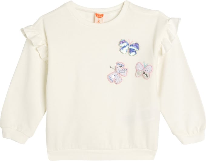 Ronde kraag geborduurd Sweatshirt