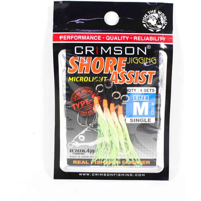 Crimson CSS-M Shore Jigging Assist Hook Single 4 per verpakking Maat M (2617)