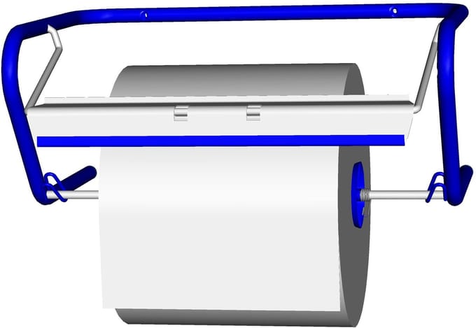 1x 2 Houder voor schoonmaakrollen 335 cm x 235 cm x 525 cm blauw für Putzrollen