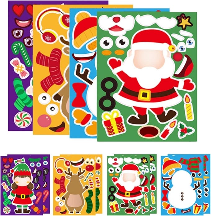 Sticker Pret Sticker Set Kerst (8 stuks)