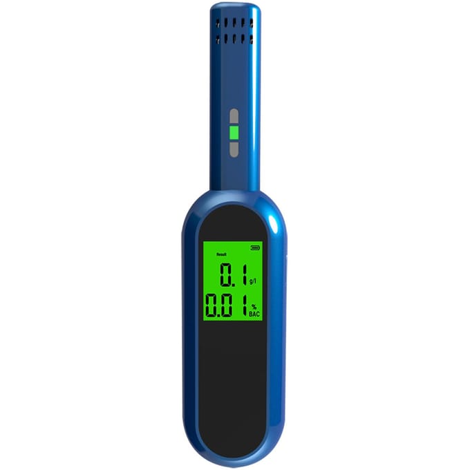 Oplaadbare ademalcoholtester LCD digitale blaastest Blaasalcoholtester Draagbaar blauw