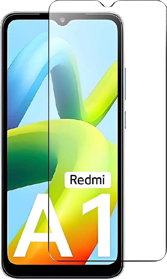 LuxeBass Screenprotector geschikt voor Xiaomi Redmi A1 - Tempered Glas - glas scherm - bescherming