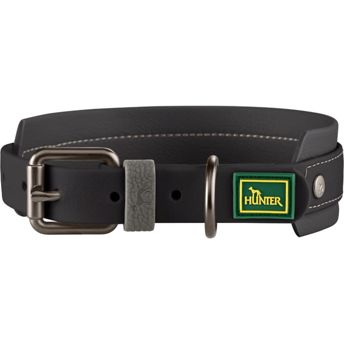 HUNTER Halsband Havana, zwart maat ML: 55 cm lang, 40 mm brede hond