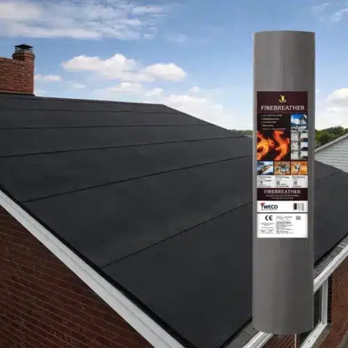 Firebreather Black dampopen gevelfolie 50 m × 1,50 m -