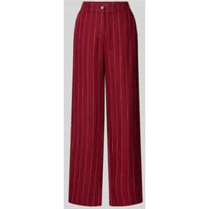 wide fit linnenbroek met viscose model 'Claritte'