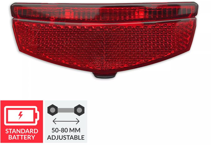 Lynx Achterlicht Luxe 50-80 Mm Batterijen Rood