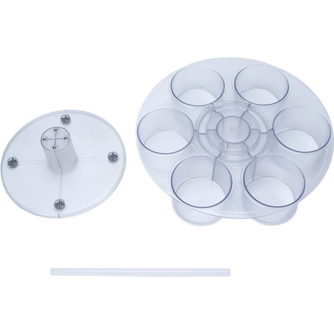 Waterfles Organizer 360 Graden Draaibaar Plastic Antislip Beker Opbergrek voor Water white