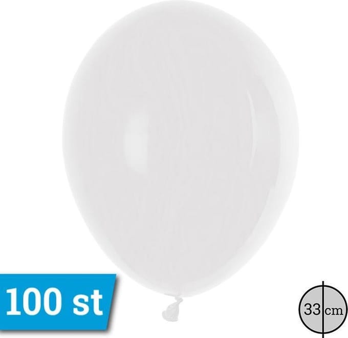Latex ballonnen 30cm / PRO / ± 100 stuks Wit Pastel GT110/16