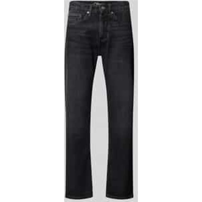 straight fit jeans van katoenmix