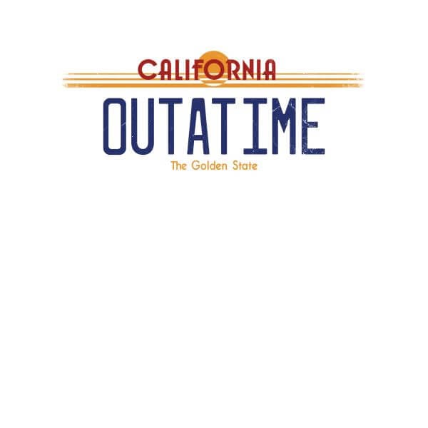 Back to the Future Outatime Plate Dames T-shirt - Wit - L