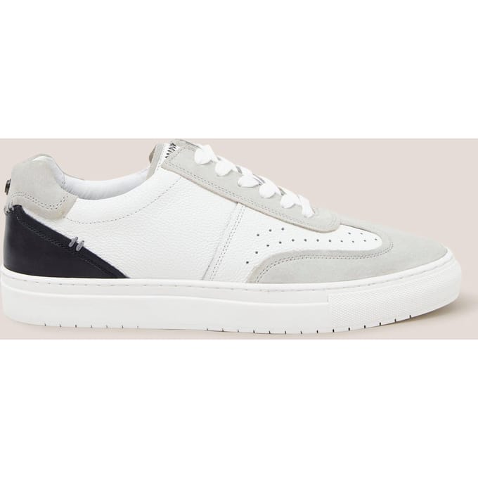 White Stuff Leather Lace Up Trainer White Multi Taglia: 12 | Sneakers Outlet | Uomo | Bianco