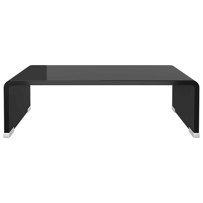 vidaXL - Tv-meubel/monitorverhoger - zwart - 40x25x11 - cm - glas