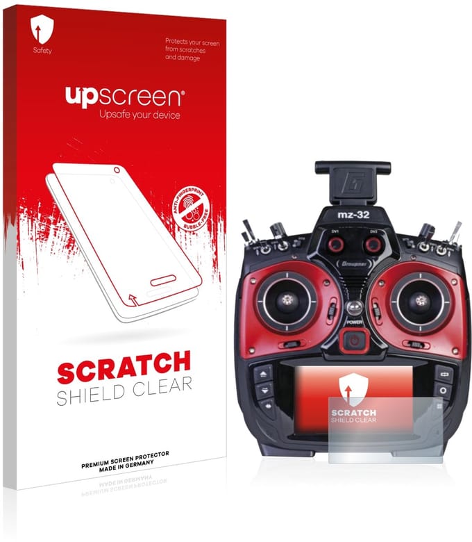 upscreen - Screenprotector voor Graupner MZ-32 (3.Gen) - Folie Beschermfolie transparant