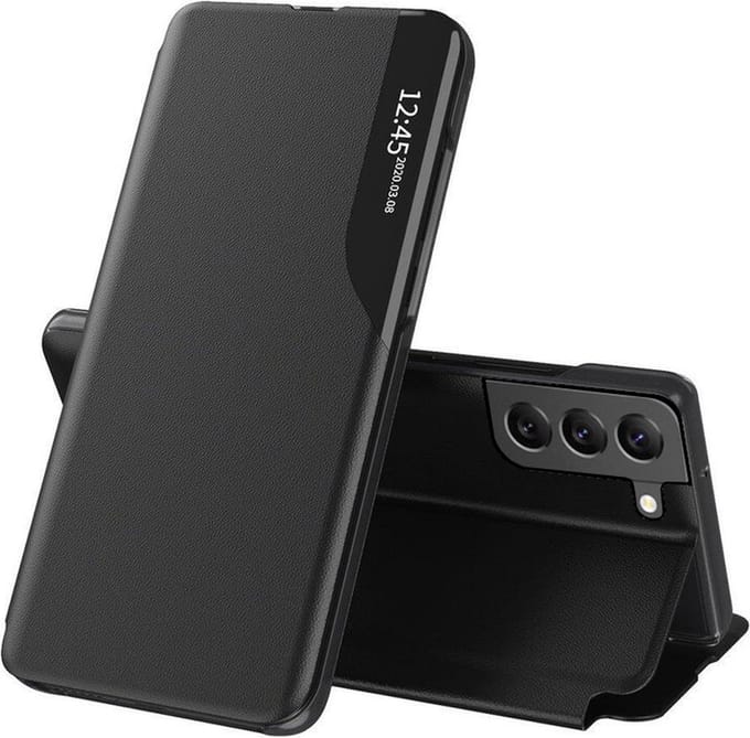 Hoesje geschikt voor Samsung Galaxy S22 - Techsuit eFold Book Case - Zwart