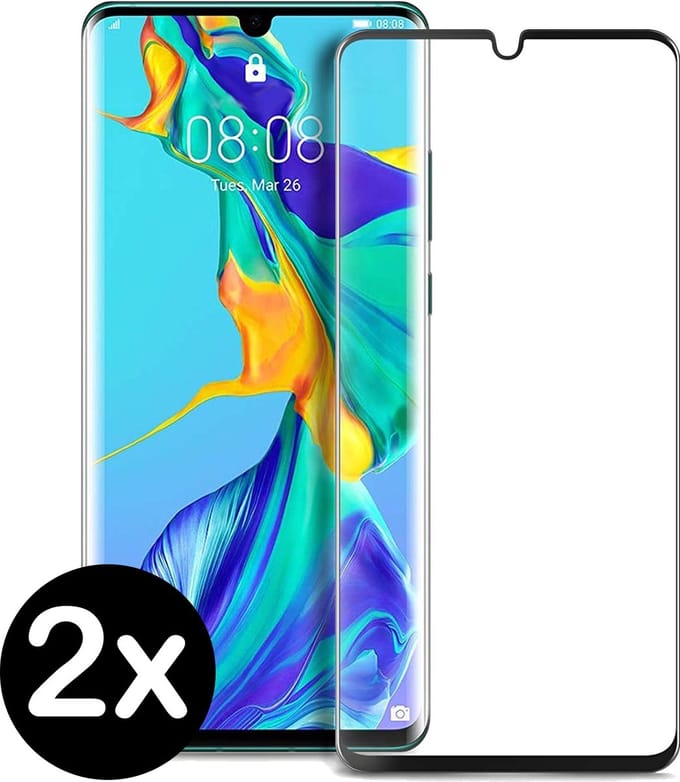 Screenprotector - 2 Stuks - Geschikt voor Huawei P30 Pro - Full Cover - Beschermglas - Gehard Glas - Tempered Glass - Screen Protector