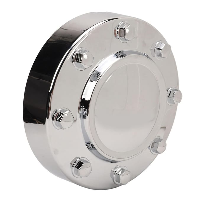 Cache Central de Roue Avant 68081010AA Cache-Moyeu de Roue Chromé Anti-Poussière Adapté pour 3500 DUALLY 2011 à white