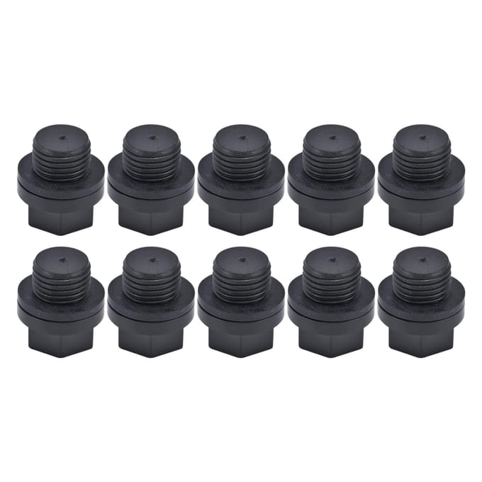 10 STUKS Afvoerstop Fijn Afgewerkt Eenvoudige Bediening Rubber Materiaal Klein Volume 1/4 inch Zwembad black