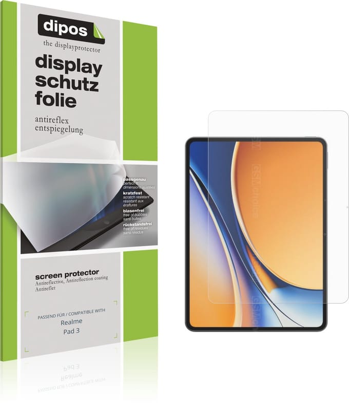 dipos – 2x Matte Beschermfolie geschikt voor Realme Pad 3 | Krasbestendige & antireflecterende Screenprotector Ultra-Thin