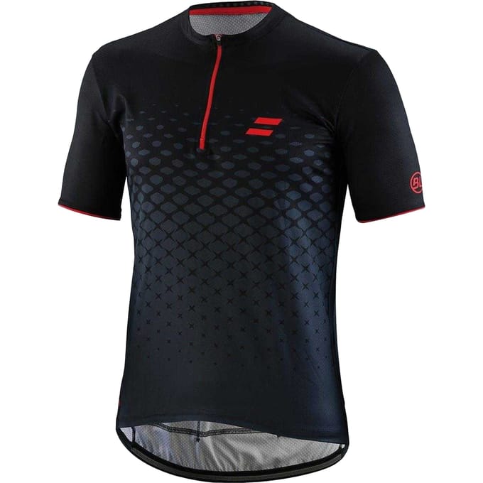 Bicycle Line Heren Rayon Fietsshirt (Zwart/Rood)