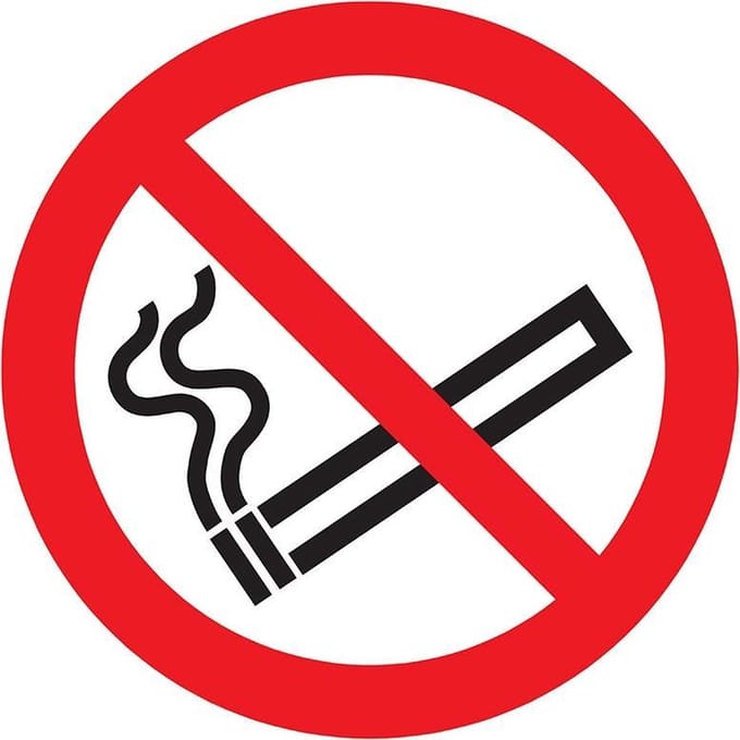 Pickup Pictogram rond diameter 20 cm - Verboden te roken
