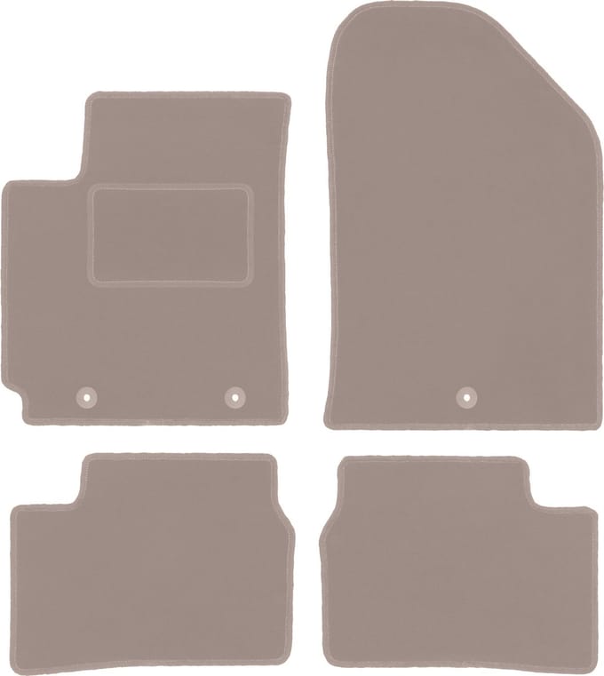 Beige veloursmatten voor: Kia Picanto II JE hatchback (2011-2017)