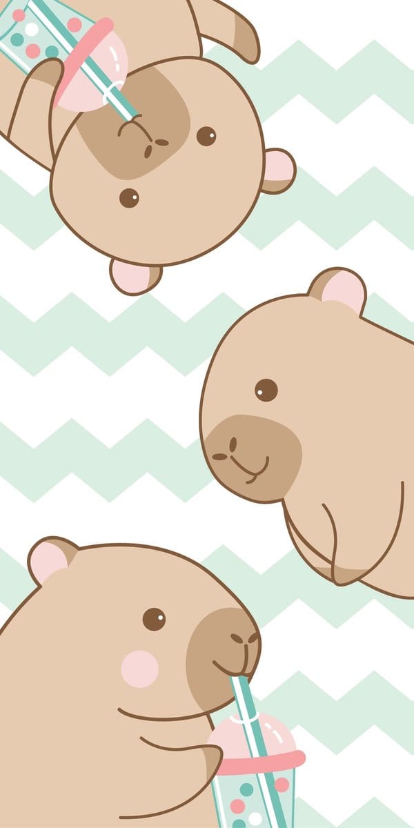 Capybara Strandlaken Kawaii - 70 x 140 cm - Katoen